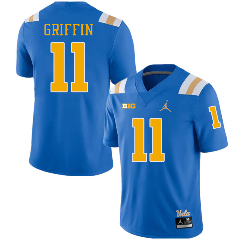 UCLA Bruins #11 Chase Griffin Big 10 Conference College Football Jerseys Stitched Sale-Royal